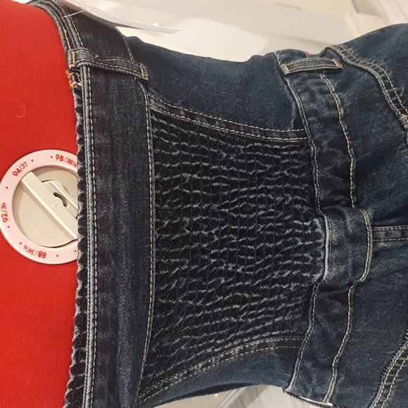 Zara strapless denim jumpsuit - Picture 8 of 9